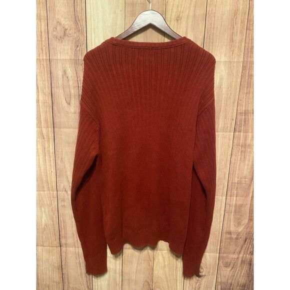 Timberland Large men’s knit cotton sweater burned red shirt - Picture 6 of 7